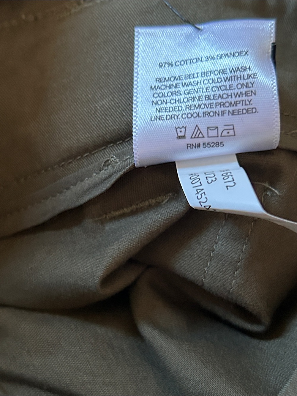 Express Black High-Rise Paperbag Chinos with Belt - Picture 4 of 6